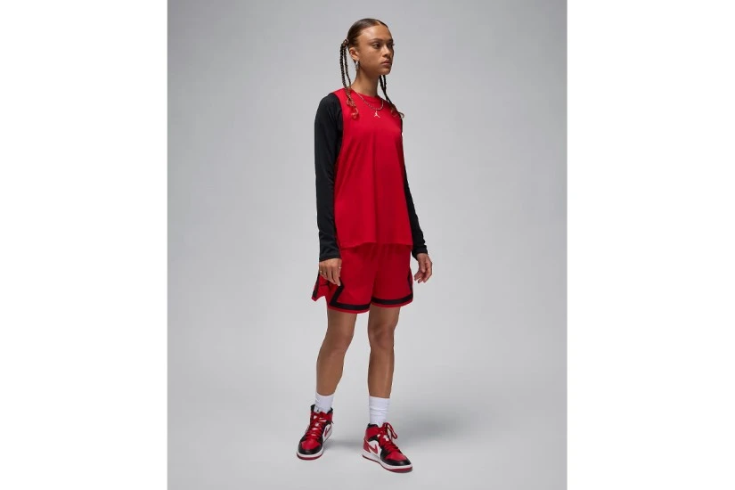 Jordan Sport Diamond Γυναικεία Αθλητική Αμάνικη Μπλούζα Κόκκινη