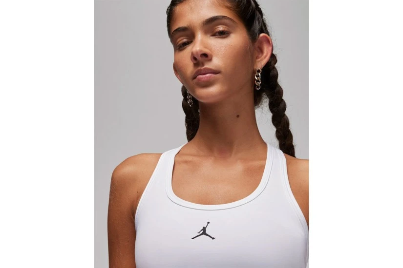 Jordan Sport Jumpman Medium Support Γυναικείο Αθλητικό Μπουστάκι Λευκό, Μαύρο