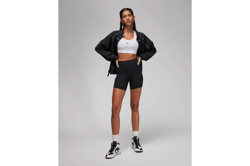 Jordan Sport Jumpman Medium Support Γυναικείο Αθλητικό Μπουστάκι Λευκό, Μαύρο