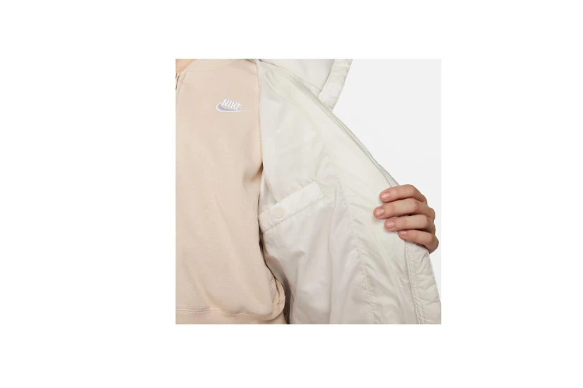 Nike Sportswear Swoosh PrimaLoft Γυναικείο Puffer Μπουφάν Λευκό