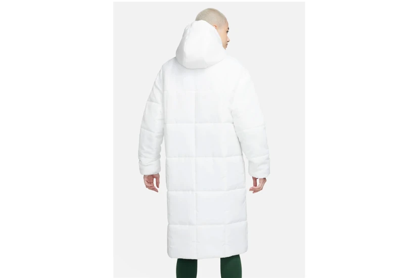 Nike Classic Puffer Γυναικείο Μπουφάν με Κουκούλα Λευκό