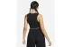 Nike Sportswear Chill Knit Γυναικείο Αμάνικο Crop Top Μαύρο
