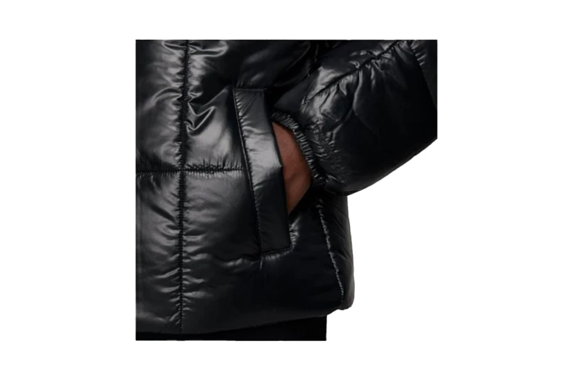 Nike Therma-FIT Γυναικείο Puffer Μπουφάν με Κουκούλα Μαύρο