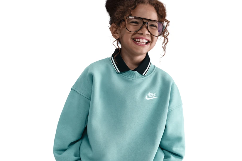 Nike Sportswear Club Fleece Παιδική Μακρυμάνικη Μπλούζα Οινοπνευματί