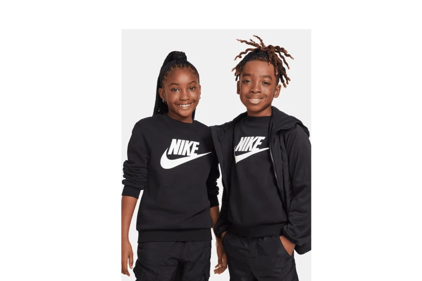 Nike Sportswear Club Fleece Παιδική Μακρυμάνικη Μπλούζα Μαύρη