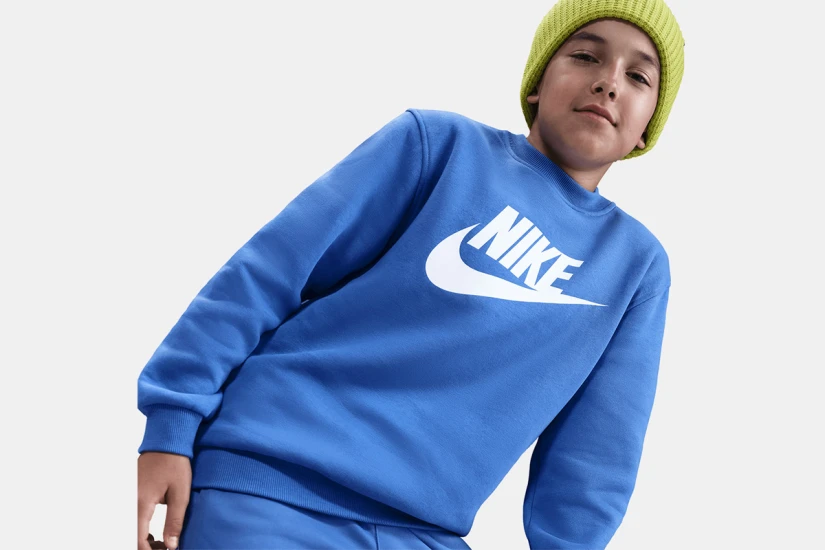 Nike Sportswear Club Fleece Παιδική Μακρυμάνικη Μπλούζα Μωβ