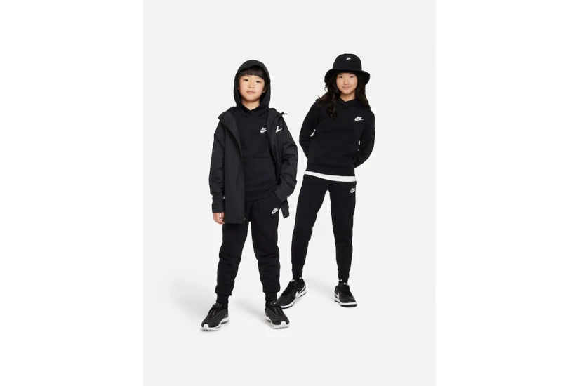 Nike Sportswear Club Fleece Παιδικό Φούτερ Με Κουκούλα Μαύρο
