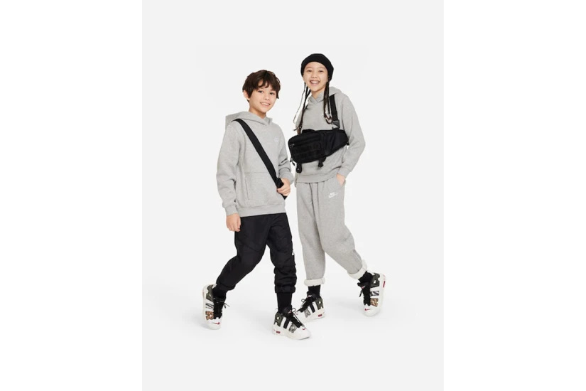 Nike Sportswear Club Fleece Παιδικό Φούτερ Με Κουκούλα Γκρι