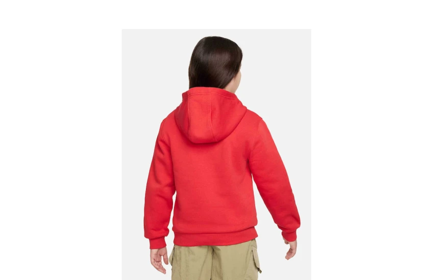 Nike Club Fleece Παιδικό Φούτερ Με Κουκούλα Κόκκινο