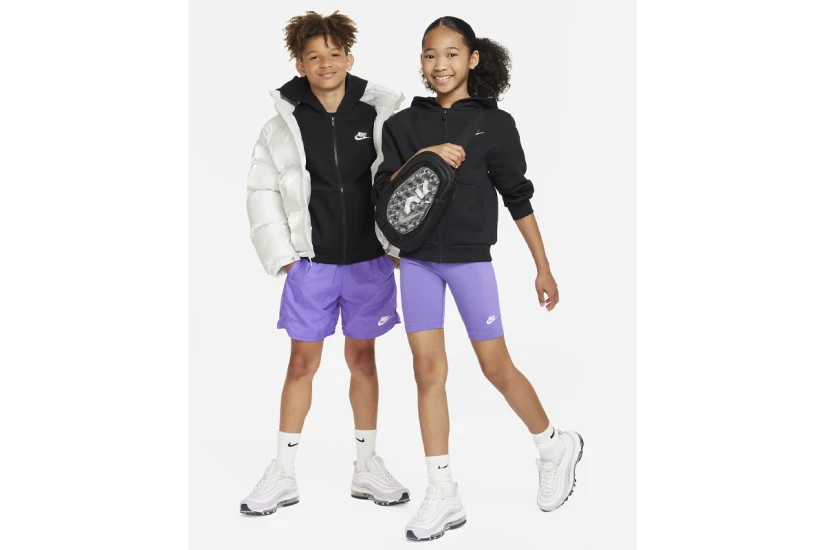 Nike Sportswear Club Fleece Παιδική Ζακέτα με Κουκούλα Μαύρη