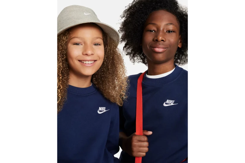 Nike Sportswear Club Fleece Παιδικό Φούτερ Με Κουκούλα Μπλε Σκούρο