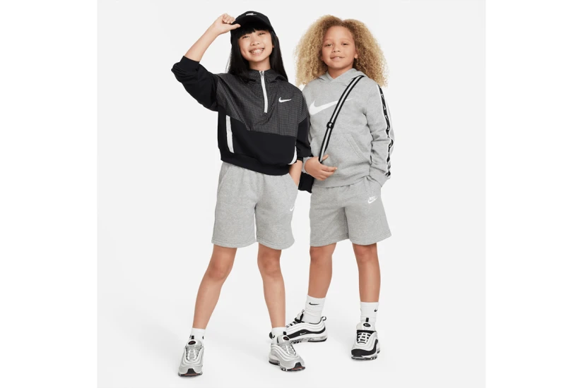 Nike Sportswear Club Fleece Παιδική Αθλητική Βερμούδα Γκρι