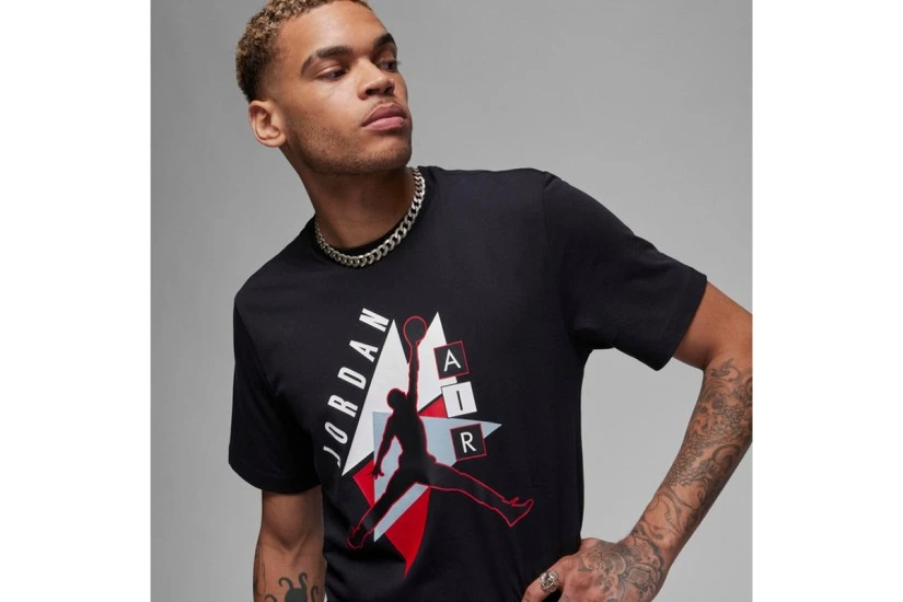 Jordan Jumpman Graphic Logo Ανδρικό Κοντομάνικο T-Shirt Μαύρο, Λευκό, Κόκκινο, Γκρι