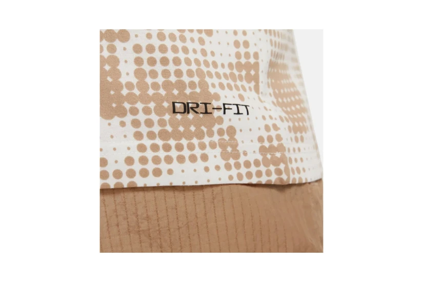 Nike Dri-FIT Ανδρικό Κοντομάνικο T-Shirt Μπεζ, Καφέ