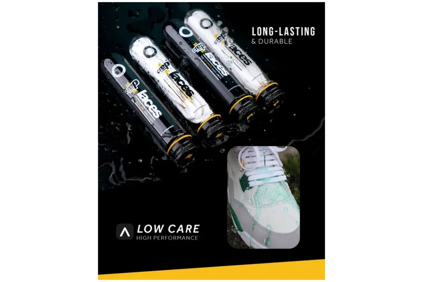 Crep Protect Pre-Treated Laces Ελαστικά Κορδόνια Μαύρα