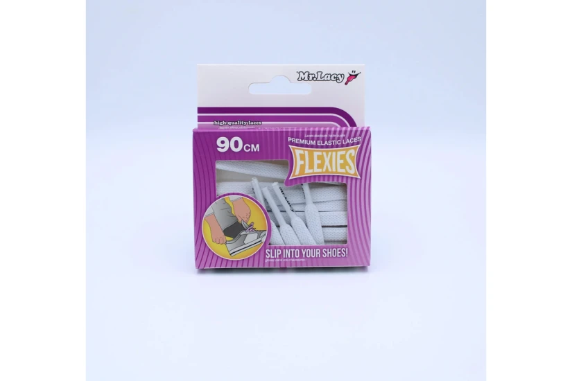 Mr.lacy Flexies 90Cm Κορδόνια Ελαστικά (FLEXIES WHITE)