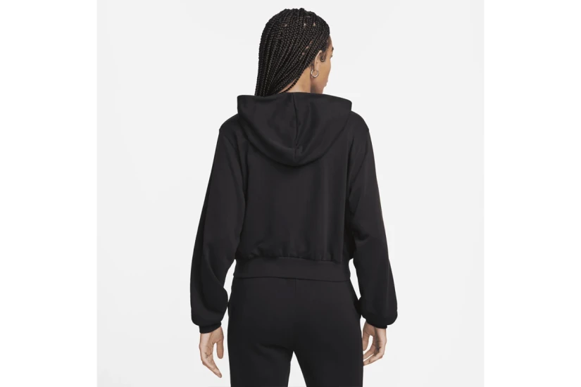 Nike Sportswear Chill Terry Γυναικεία Ζακέτα με Κουκούλα Μαύρη