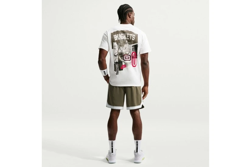 Nike DNA Dri-FIT Ανδρική Μπασκετική Βερμούδα Χακί, Λευκή