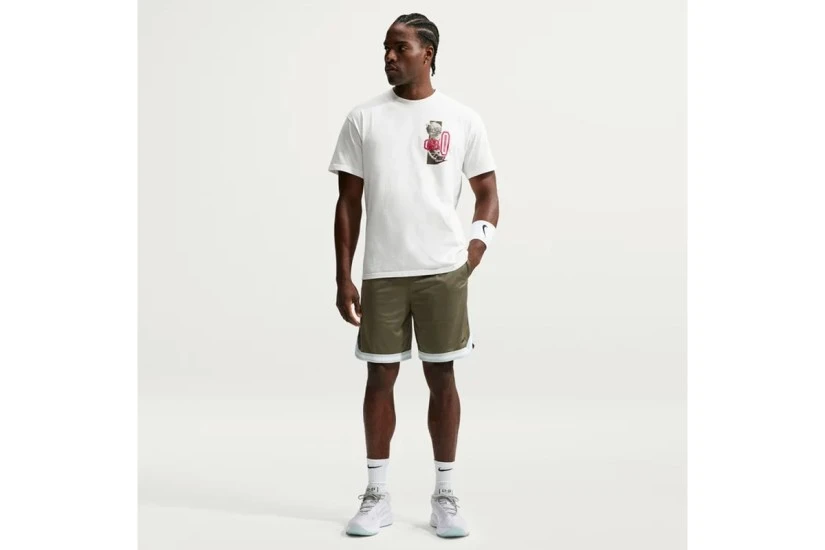 Nike DNA Dri-FIT Ανδρική Μπασκετική Βερμούδα Χακί, Λευκή