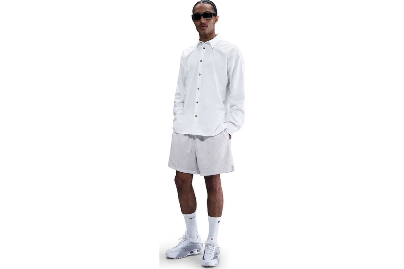 Nike Club French Terry Flow Ανδρικό Αθλητικό Σορτς Γκρι Ανοιχτό