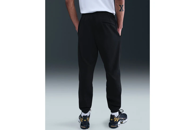 Nike Club Cuffed Brushed Fleece Ανδρικό Παντελόνι Φόρμας Μαύρο