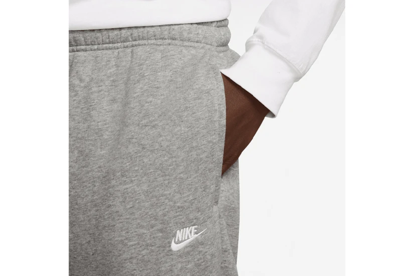 Nike Club Cuffed Brushed Fleece Ανδρικό Παντελόνι Φόρμας Γκρι