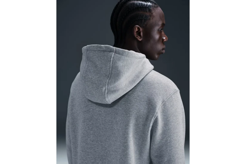 Nike Club Fleece Ανδρικό Φούτερ Με Κουκούλα Γκρι