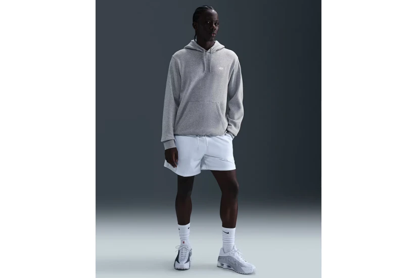 Nike Club Fleece Ανδρικό Φούτερ Με Κουκούλα Γκρι