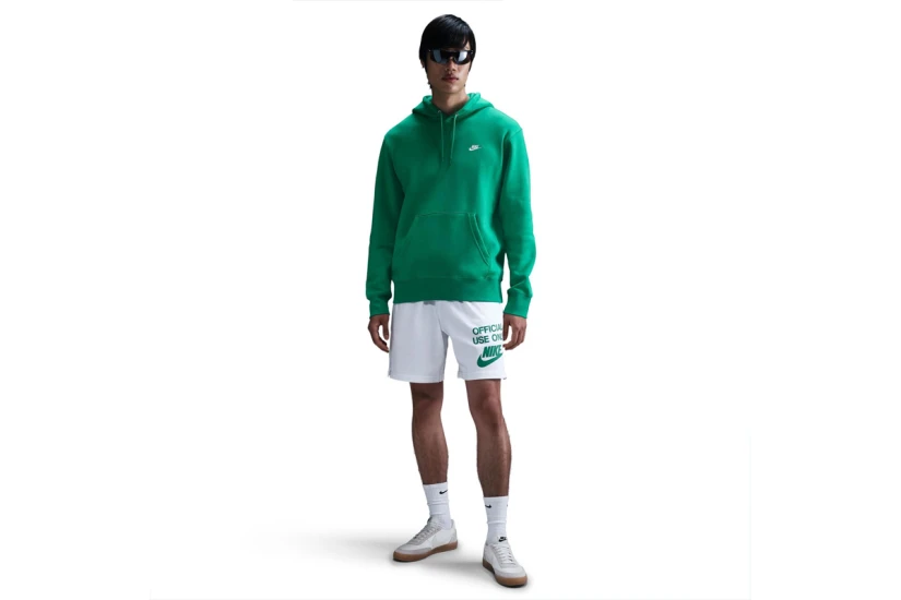 Nike Club Fleece Ανδρικό Φούτερ με Κουκούλα Πράσινο