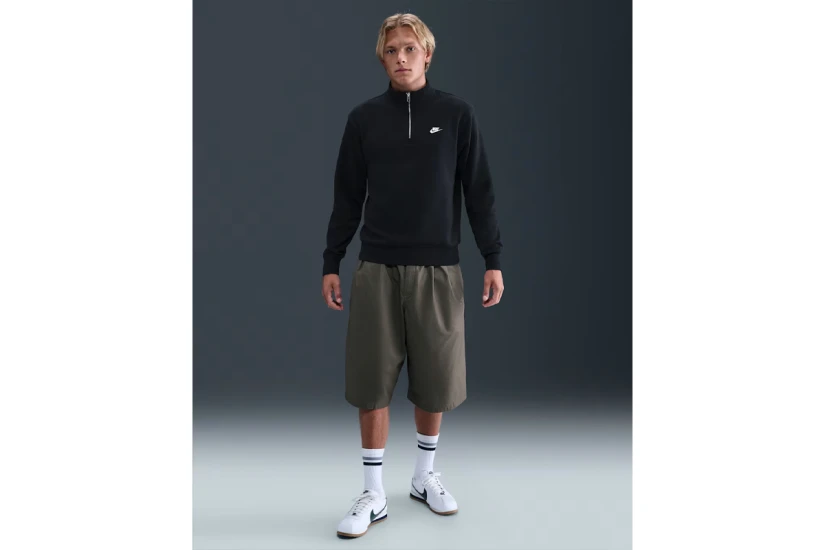 Nike Sportswear Club Fleece Ανδρική Μακρυμάνικη Μπλούζα Μαύρη