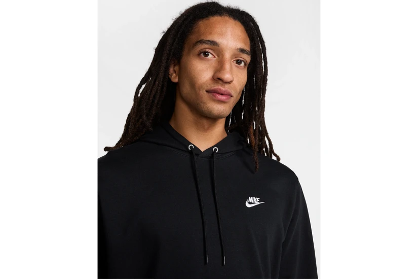 Nike Club French Terry Ανδρικό Φούτερ με Κουκούλα Μαύρο