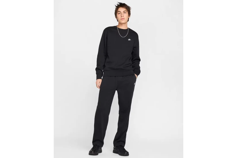 Nike Club Fleece Ανδρική Μακρυμάνικη Μπλούζα Μαύρη