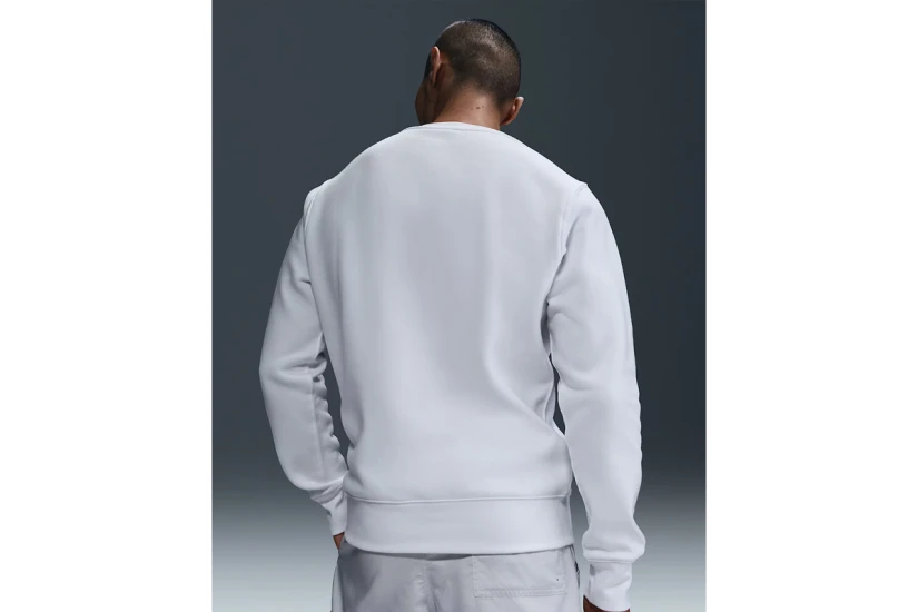 Nike Club Fleece Ανδρική Μακρυμάνικη Μπλούζα Λευκή