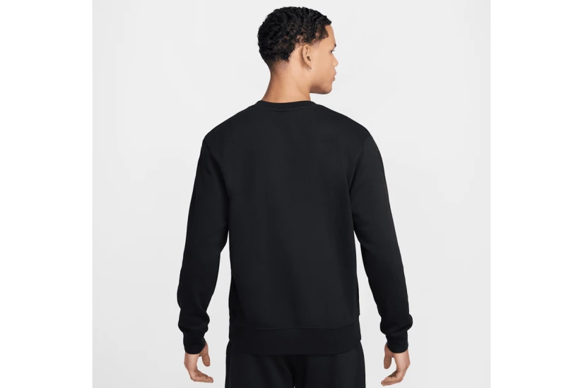 Nike Club French Terry Ανδρική Μακρυμάνικη Μπλούζα Μαύρη