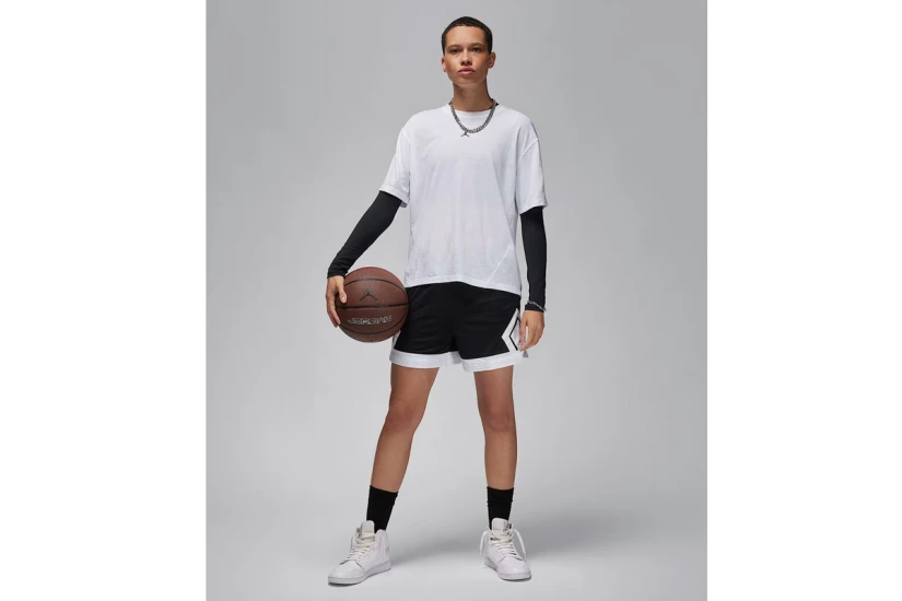 Jordan Sport Diamond Γυναικείο Κοντομάνικο T-Shirt Λευκό