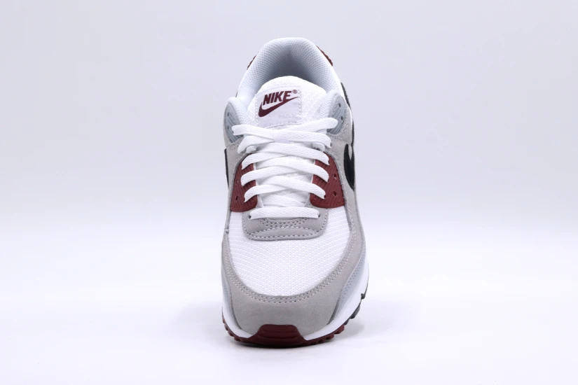 Nike Air Max 90 Ανδρικά Sneakers Λευκά, Γκρι, Μαύρα, Μπορντό