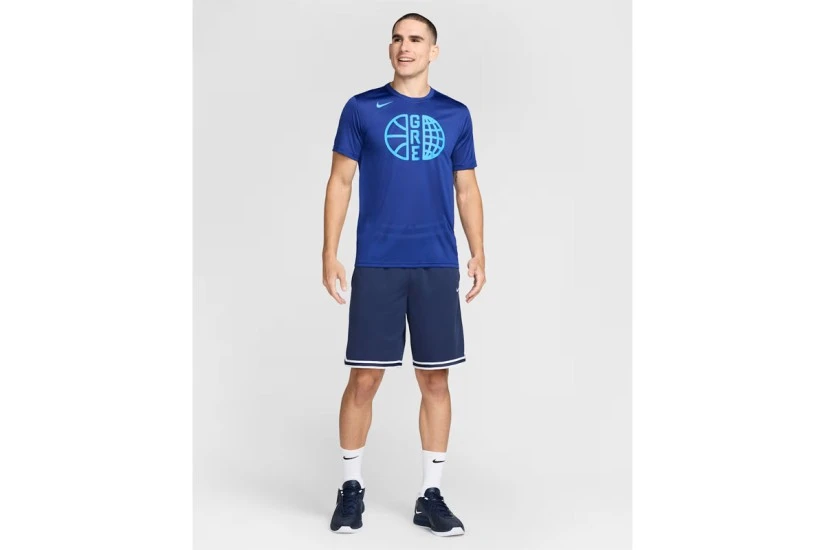 Nike Greece Practice Ανδρικό Κοντομάνικο T-Shirt Ρουά, Γαλάζιο