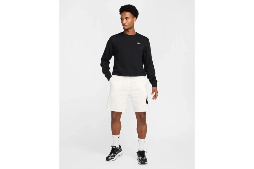 Nike Club Frech Terry Alumni Ανδρική Αθλητική Βερμούδα Εκρού
