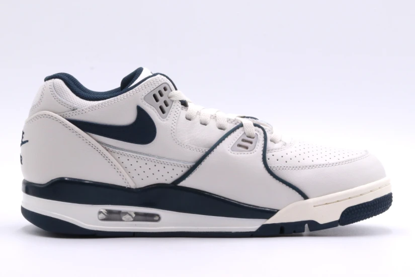 Nike Air Flight 89 Low Ανδρικά Sneakers Λευκά, Μπλε Σκούρα