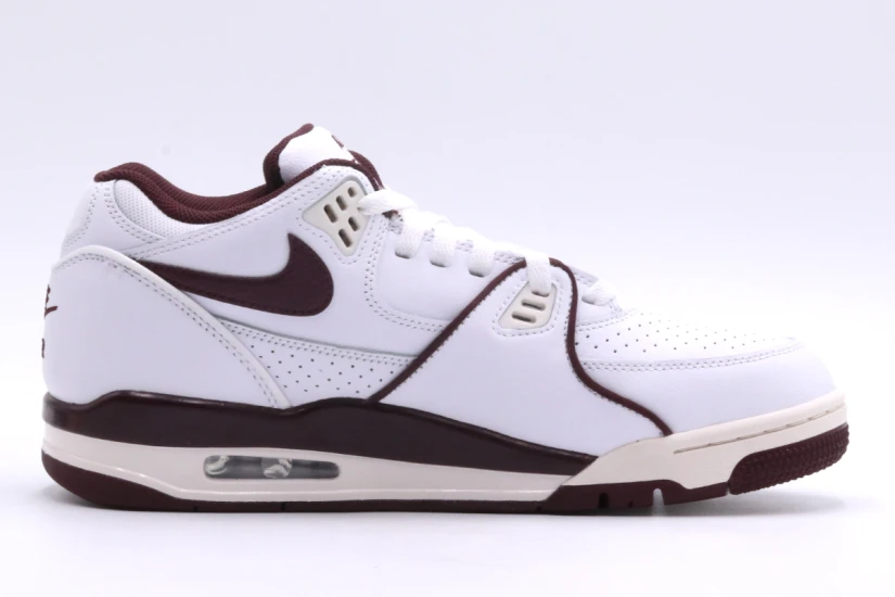 Nike Air Flight 89 Low Ανδρικά Sneakers Λευκά, Μπορντό