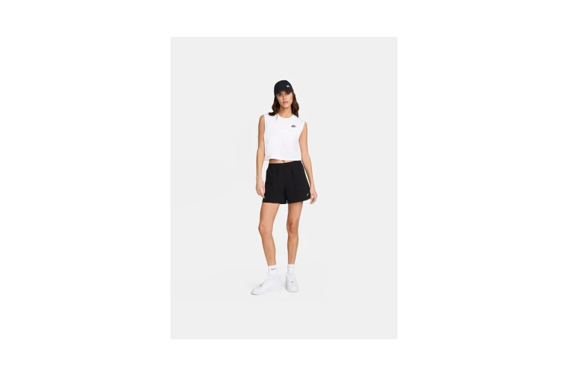 Nike Sportswear Club Γυναικεία Αμάνικη Crop Top Μπλούζα Λευκή