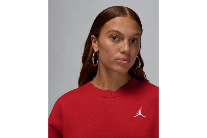 Jordan Brooklyn Fleece Γυναικεία Μακρυμάνικη Μπλούζα Κόκκινη