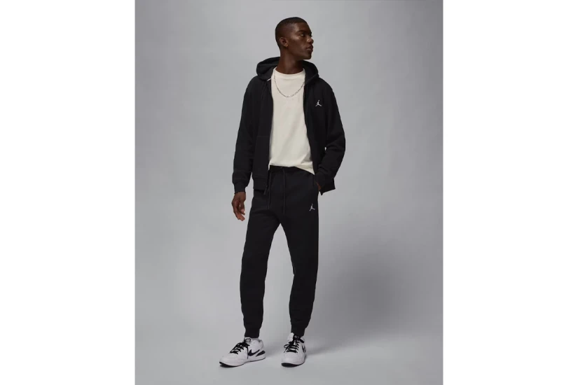 Jordan Brooklyn Fleece Ανδρικό Παντελόνι Φόρμας Μαύρο