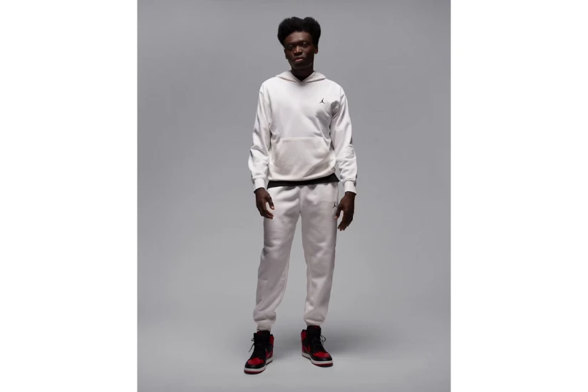 Jordan Brooklyn Fleece Ανδρικό Παντελόνι Φόρμας Εκρού