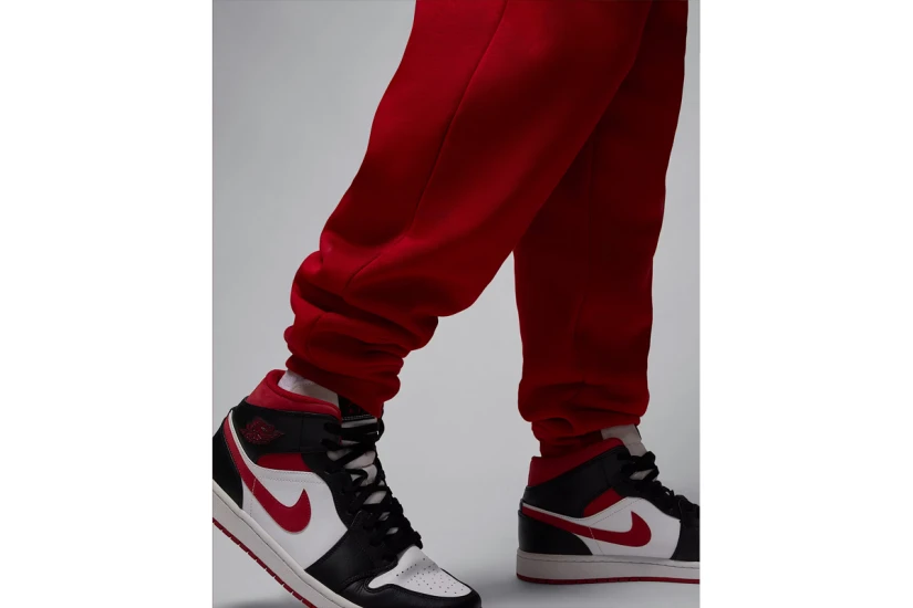 Jordan Brooklyn Fleece Ανδρικό Παντελόνι Φόρμας Κόκκινο