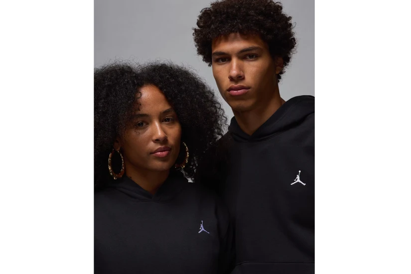 Jordan Brooklyn Fleece Ανδρικό Φούτερ με Κουκούλα Μαύρο