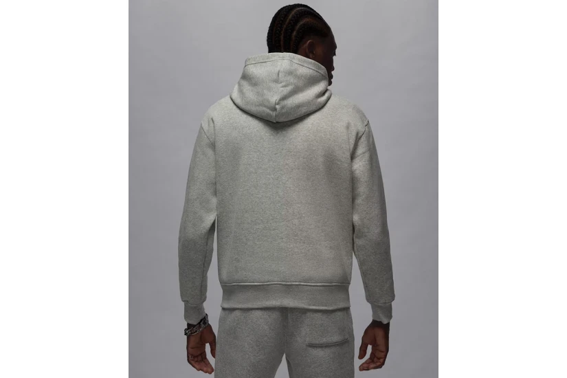 Jordan Brooklyn Fleece Ανδρικό Φούτερ με Κουκούλα Γκρι Ανοιχτό