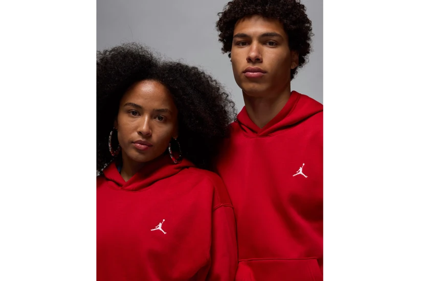 Jordan Brooklyn Fleece Ανδρικό Φούτερ με Κουκούλα Κόκκινο