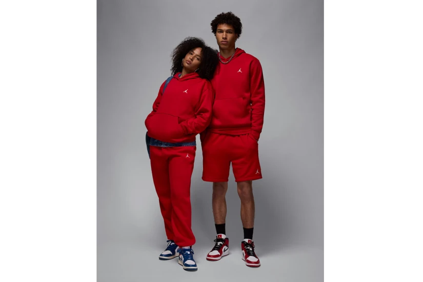 Jordan Brooklyn Fleece Ανδρικό Φούτερ με Κουκούλα Κόκκινο