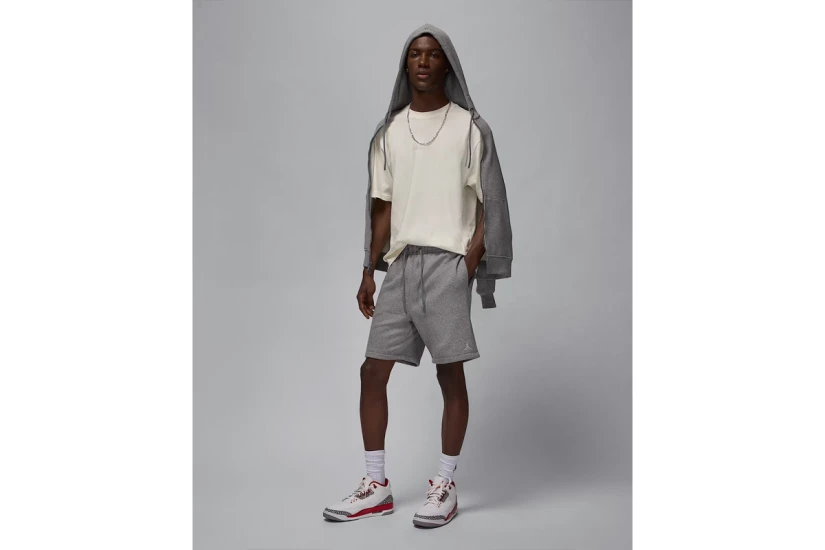 Jordan Brooklyn Fleece Ανδρική Αθλητική Βερμούδα Γκρι
